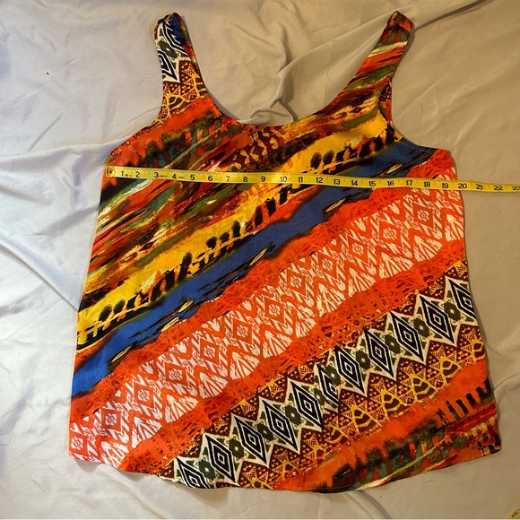 Allen B. By Allen Schwartz print tank top size large - Picture 3 of 6